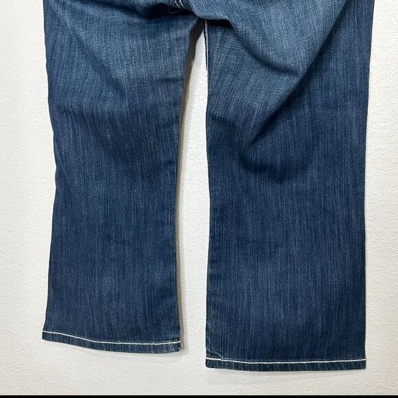 BKE Buckle Denim Capri Cropped Jeans Starlite Thick Stitch Women Sz 28 - Picture 4 of 11